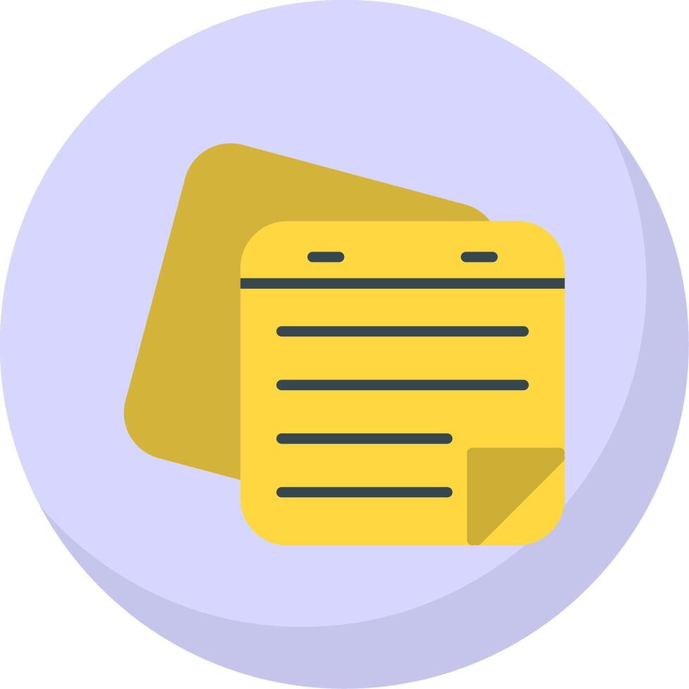 Sticky Notes Flat Bubble Icon vector