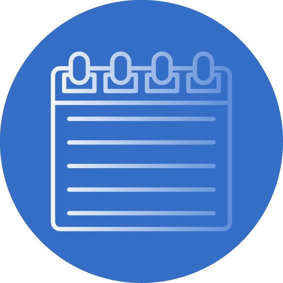 Notepad Flat Bubble Icon vector