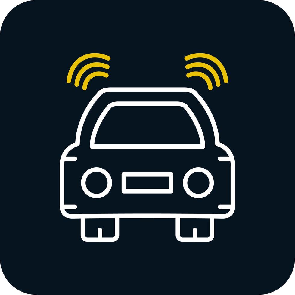 Car Line Red Circle Icon vector