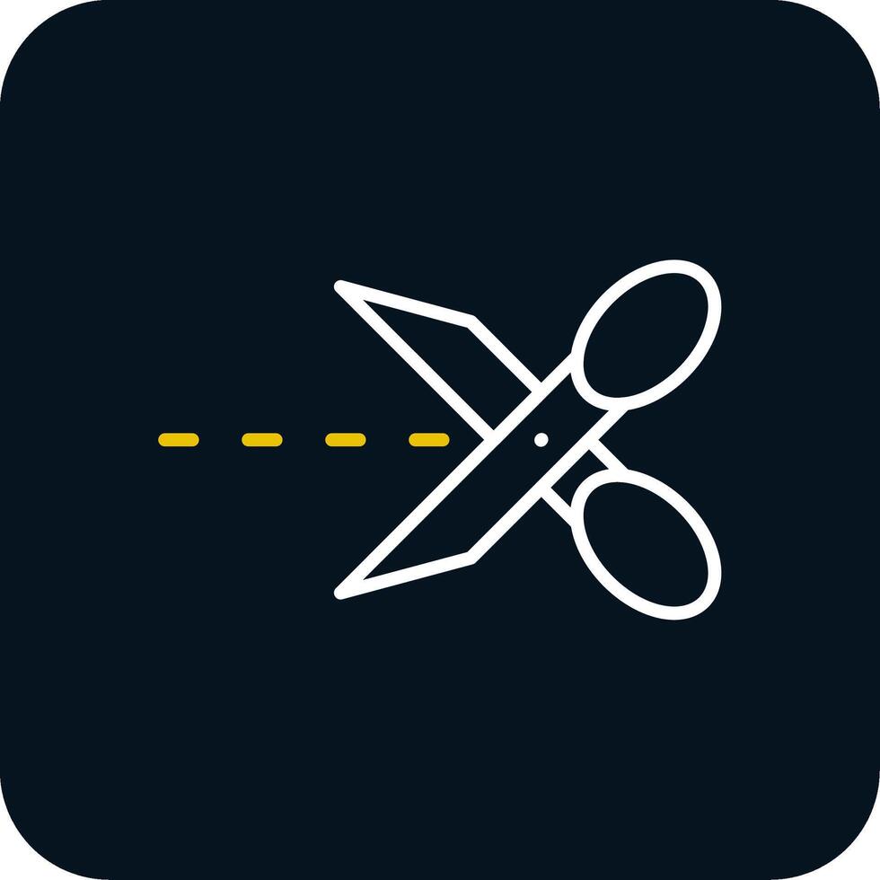 Cut Line Red Circle Icon vector