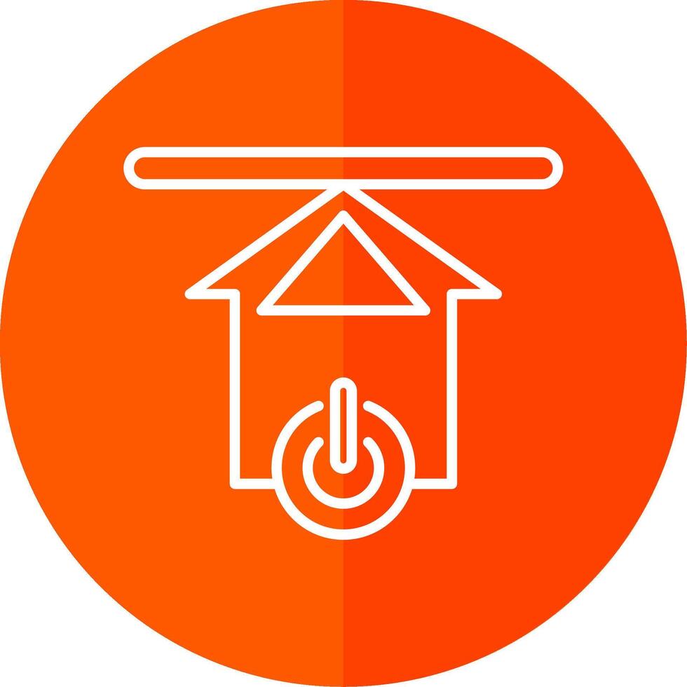 Upload Line Red Circle Icon vector