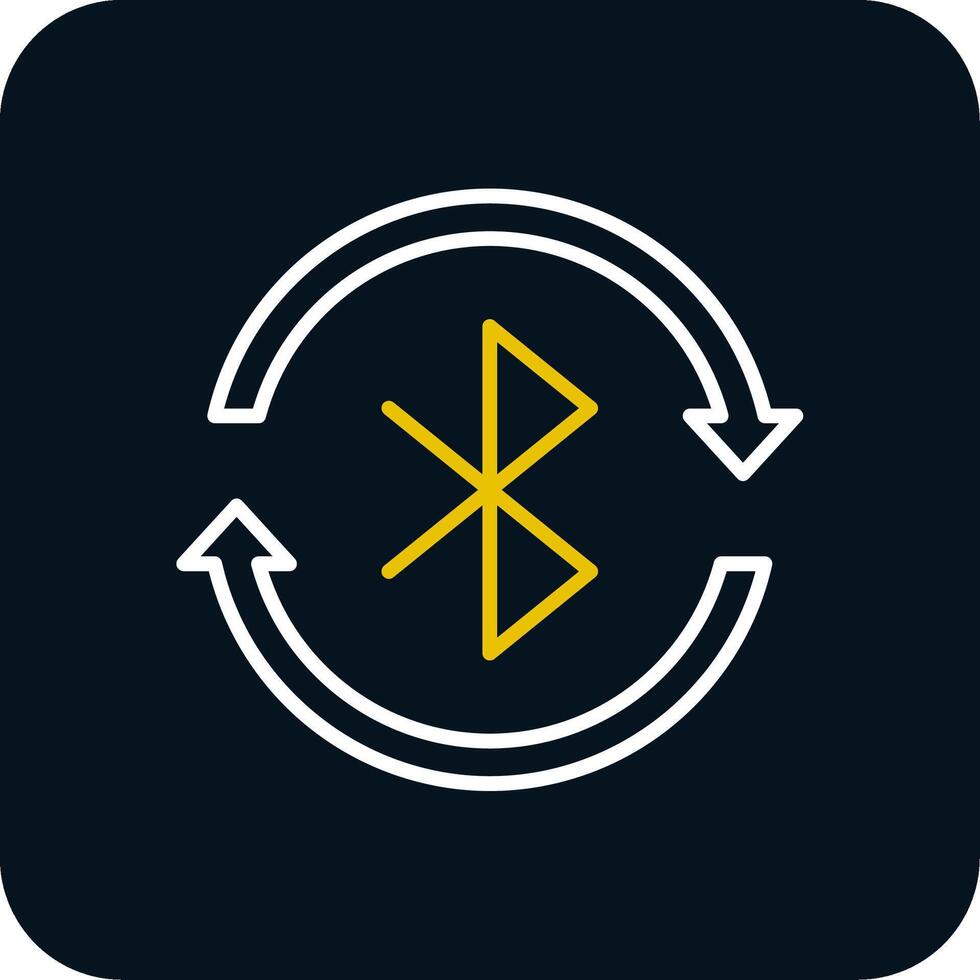 Bluetooth Line Red Circle Icon vector