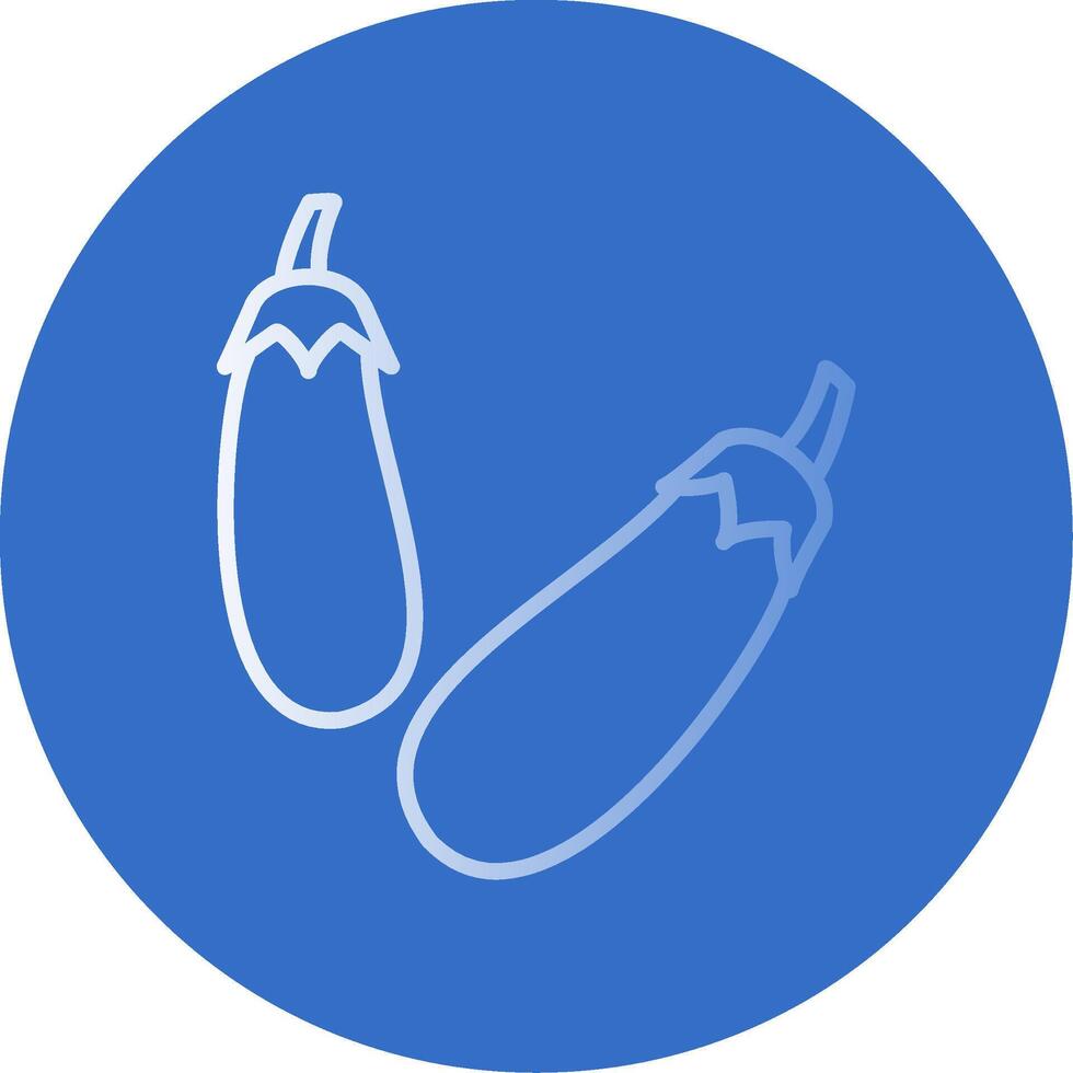 Eggplant Flat Bubble Icon vector