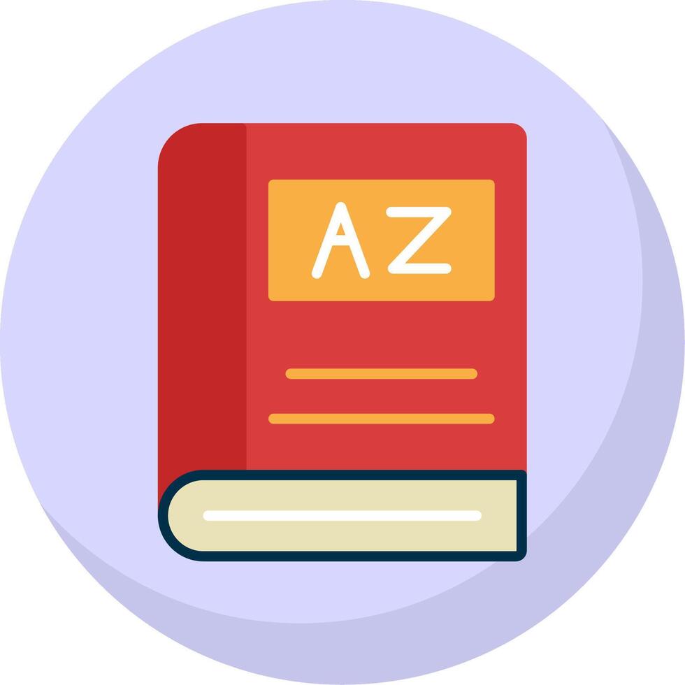 Dictionary Flat Bubble Icon vector