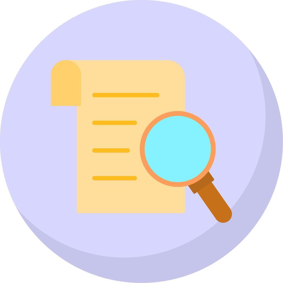 Research Report Flat Bubble Icon vector