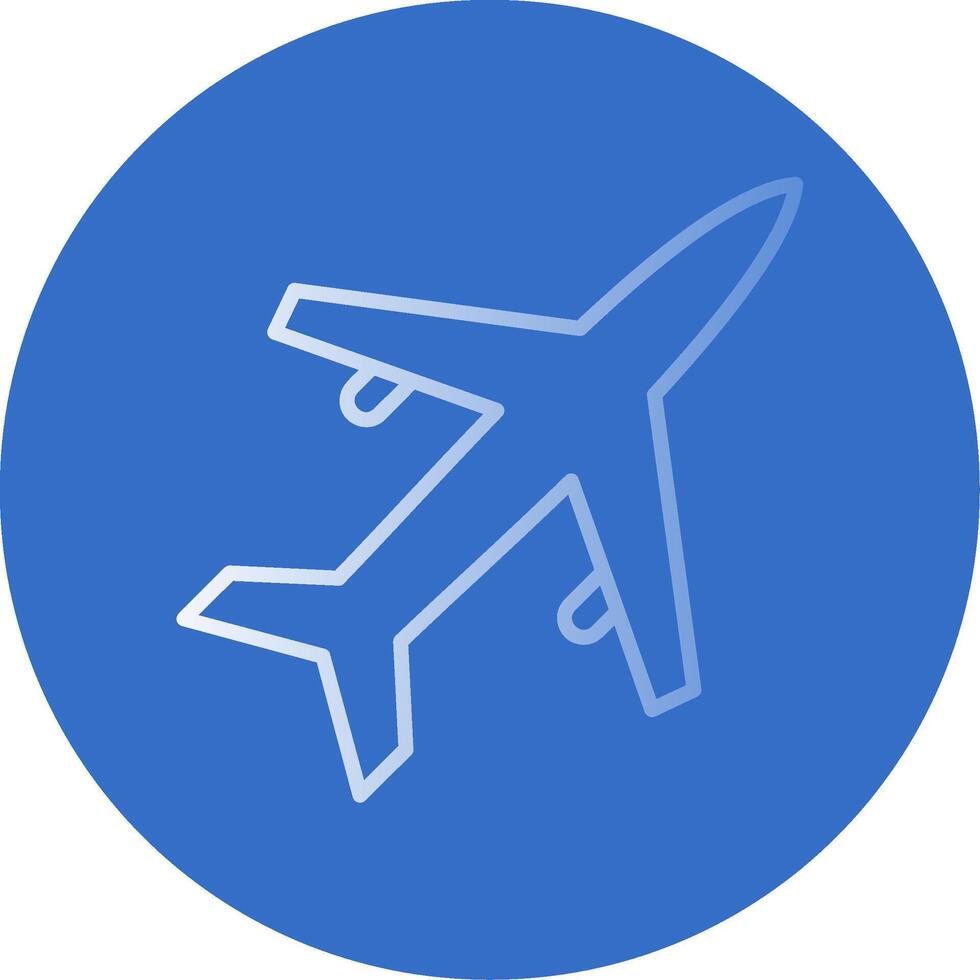 Old Plane Flat Bubble Icon vector