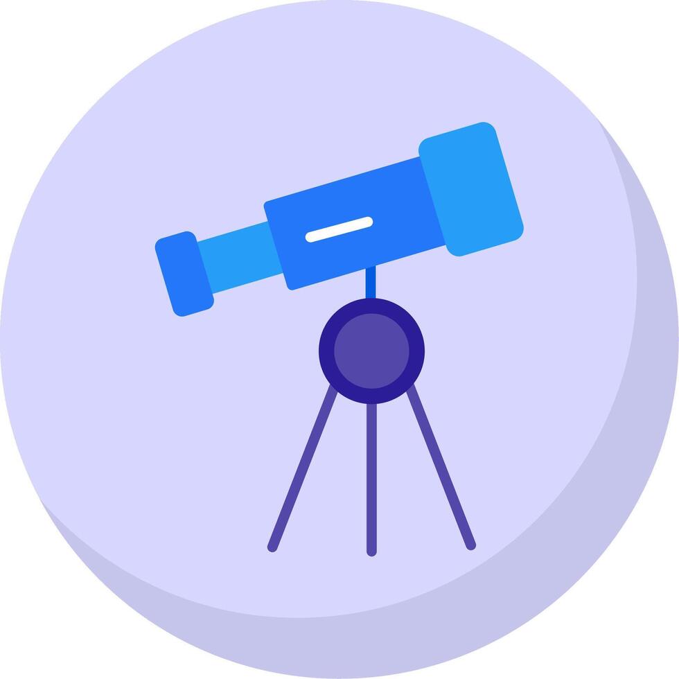 Telescope Flat Bubble Icon vector