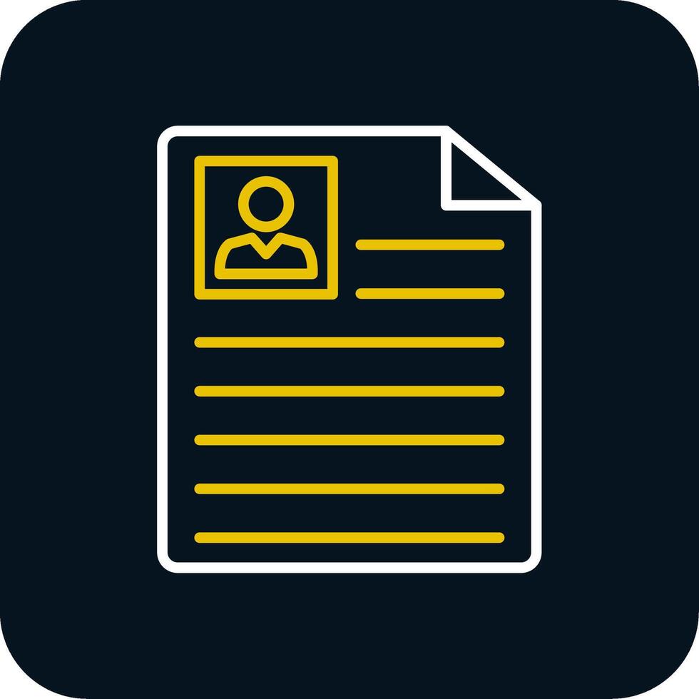 Curriculum Vitae Line Red Circle Icon vector