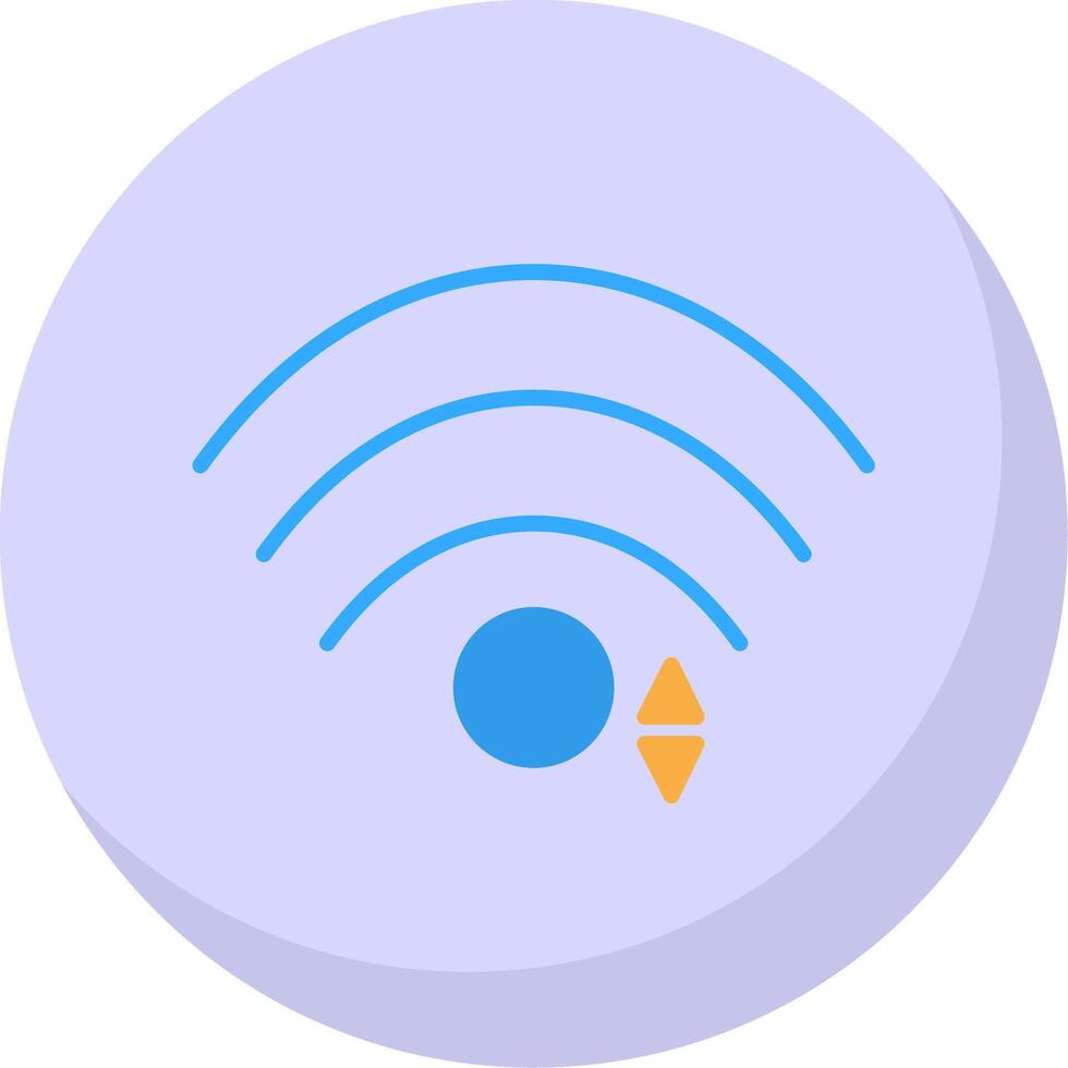 Wifi plano burbuja icono vector