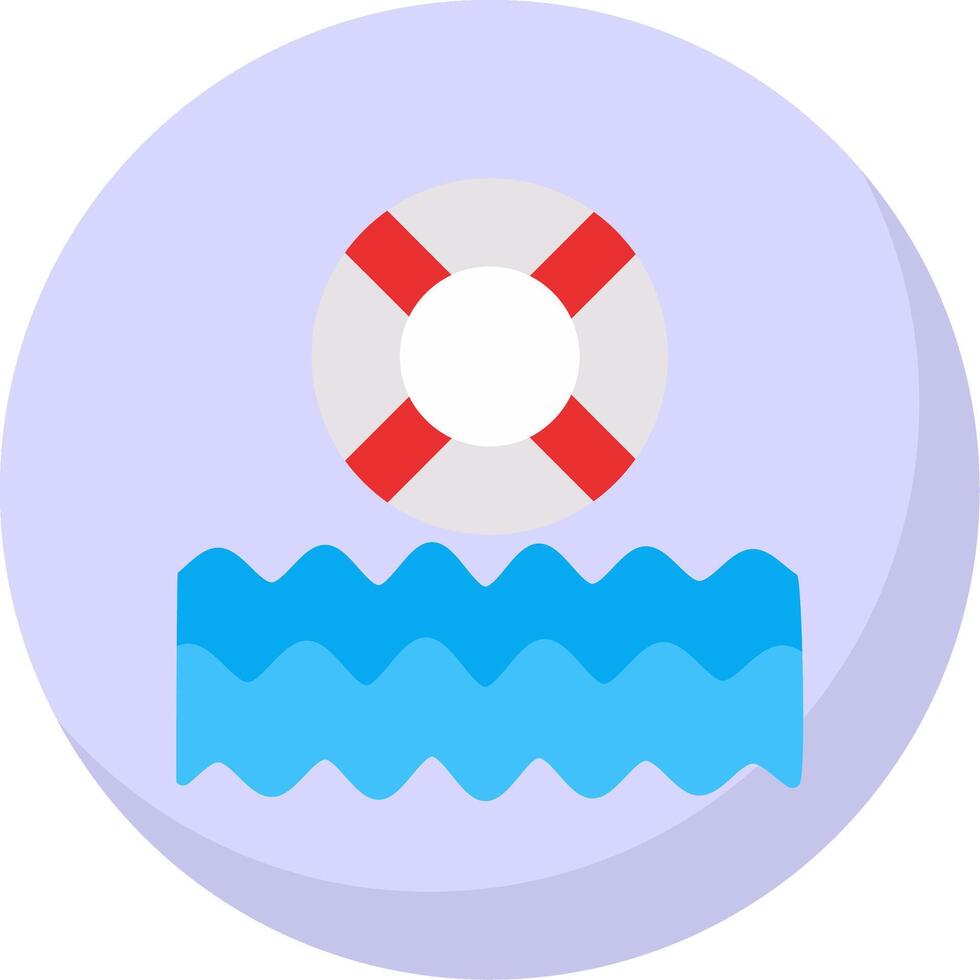 Life Saver Flat Bubble Icon vector