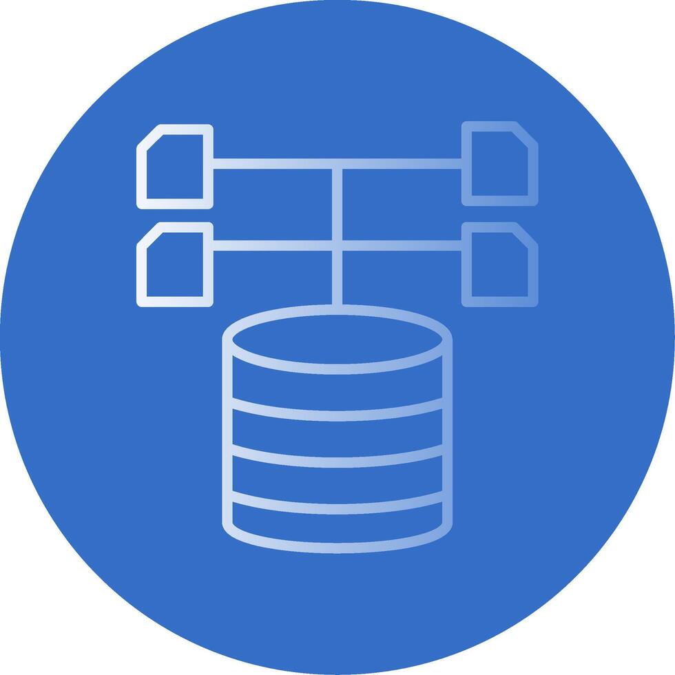 Data Collection Flat Bubble Icon vector