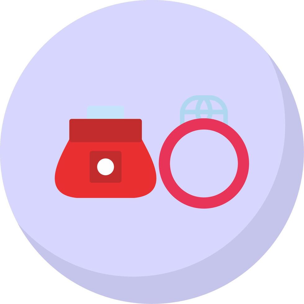 Women Accessories Flat Bubble Icon vector