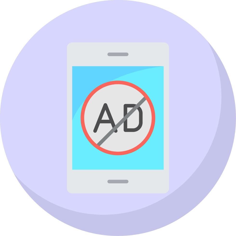 Ad Blocker Flat Bubble Icon vector