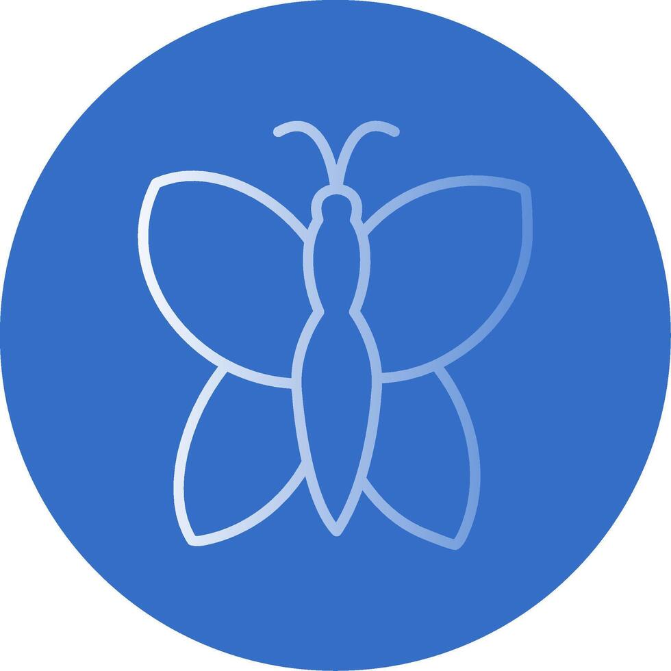 Butterfly Flat Bubble Icon vector