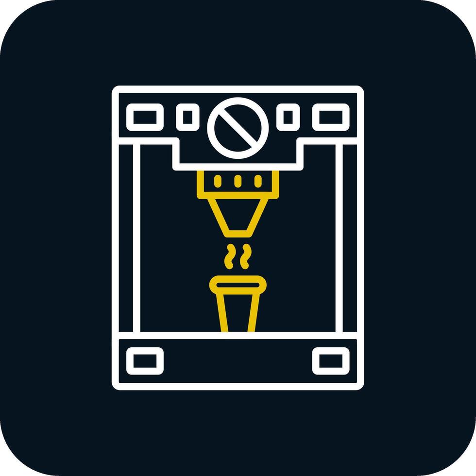 Coffee Machine Line Red Circle Icon vector