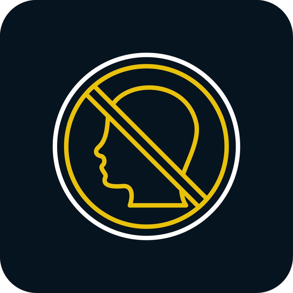 Prohibited Sign Line Red Circle Icon vector