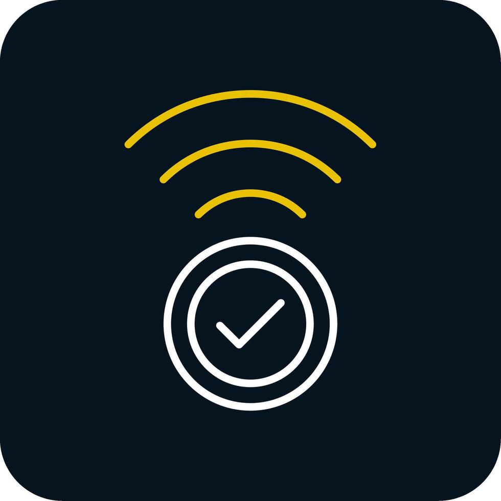 Wifi Line Red Circle Icon vector