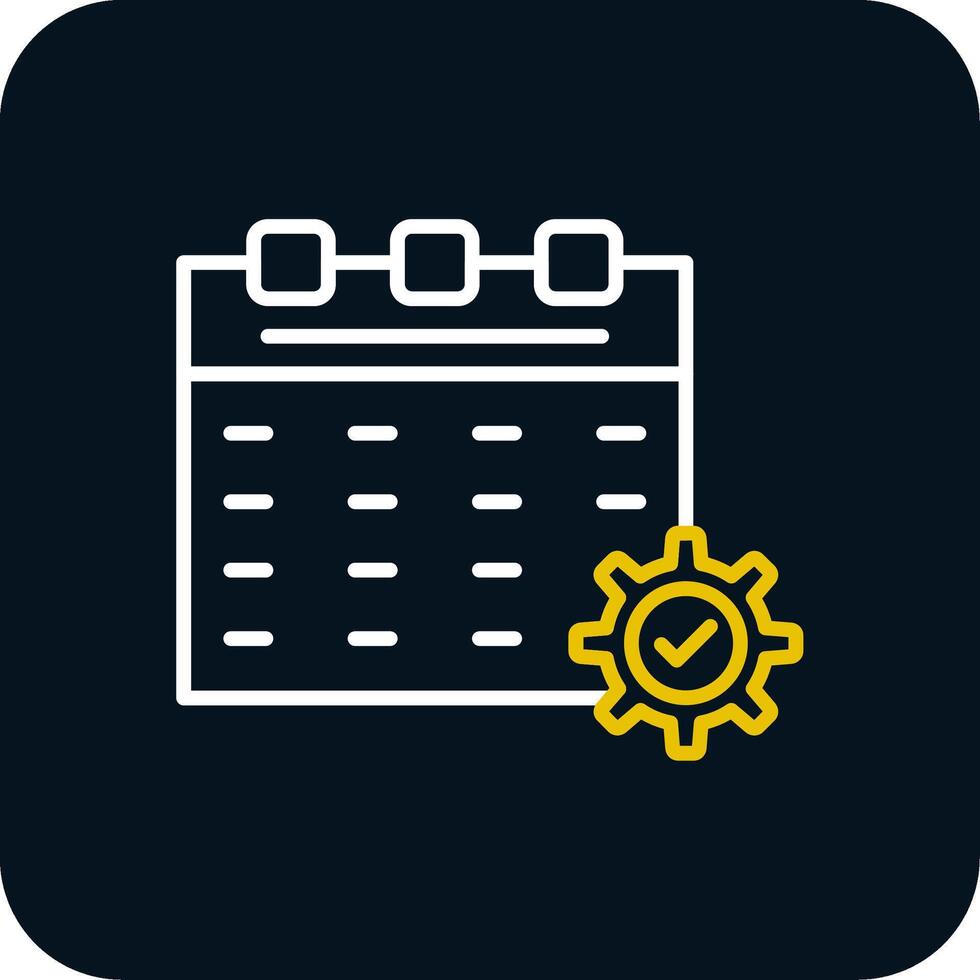 Calendar Line Red Circle Icon vector