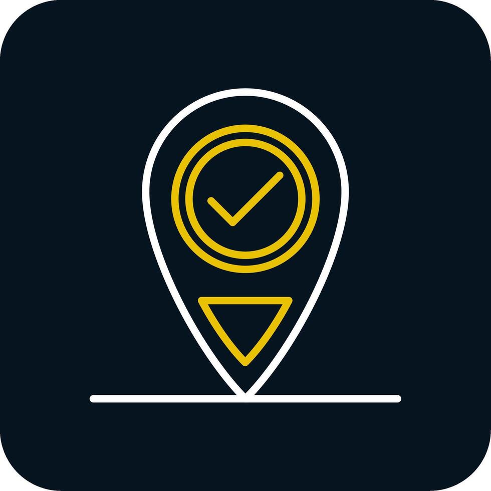 Location Line Red Circle Icon vector