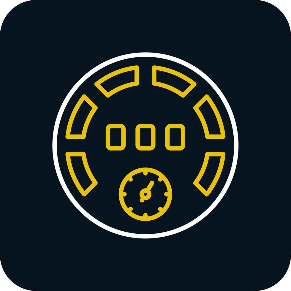 Gauge Line Red Circle Icon vector