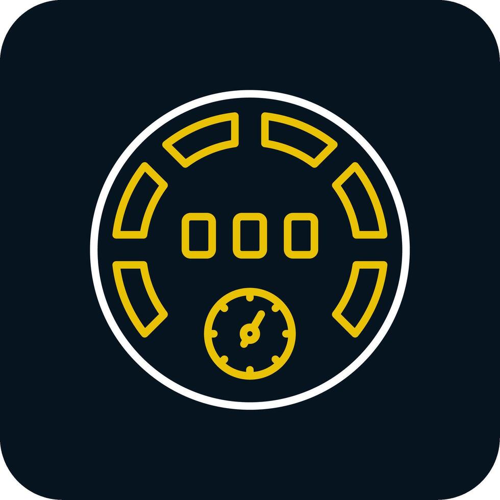 Gauge Line Red Circle Icon vector