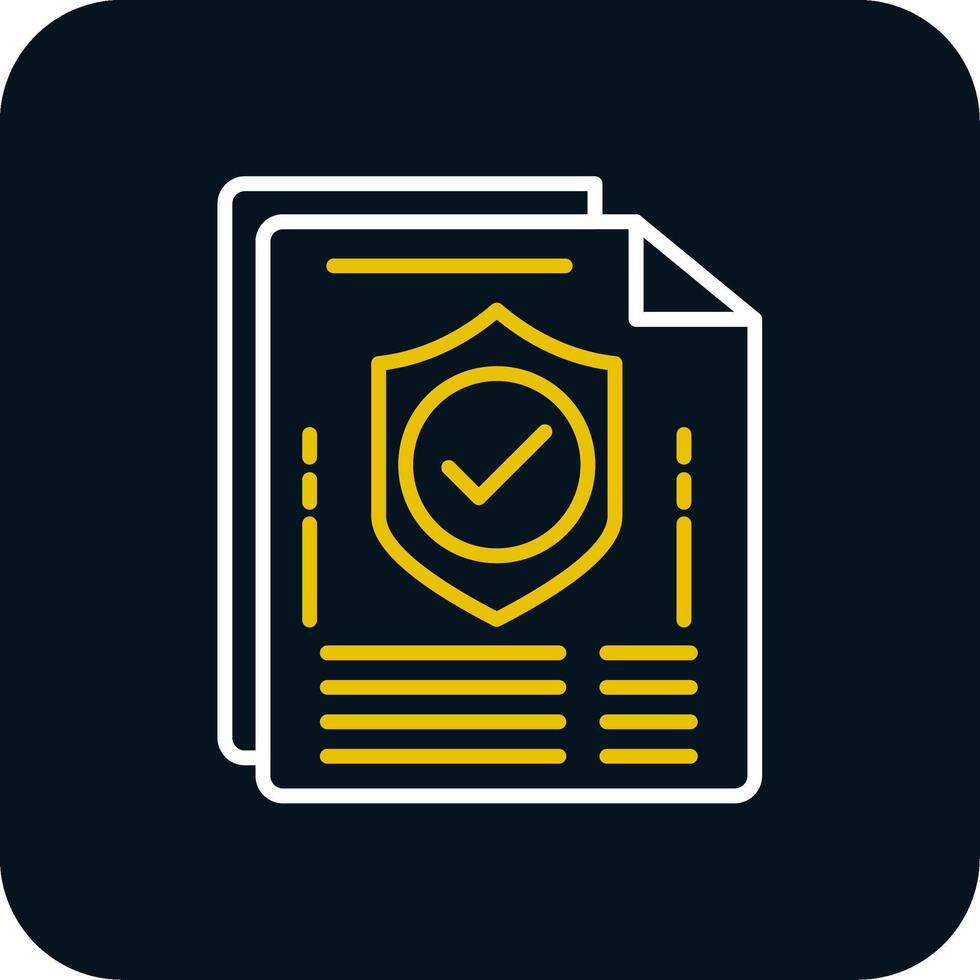 Documents Line Red Circle Icon vector