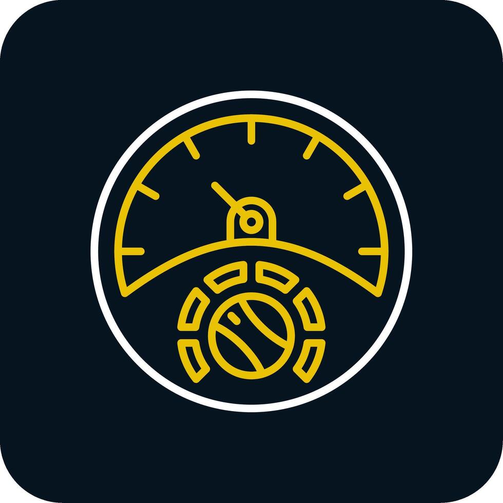 Gauge Line Red Circle Icon vector