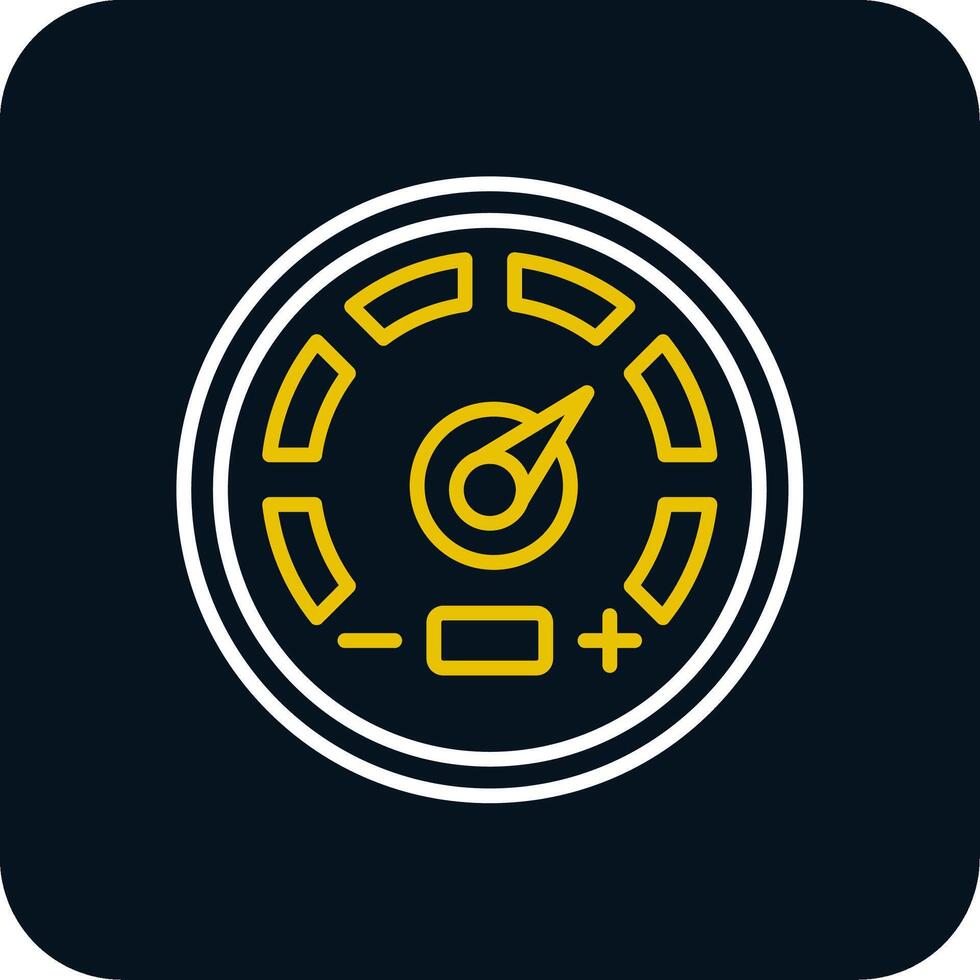 Gauge Line Red Circle Icon vector