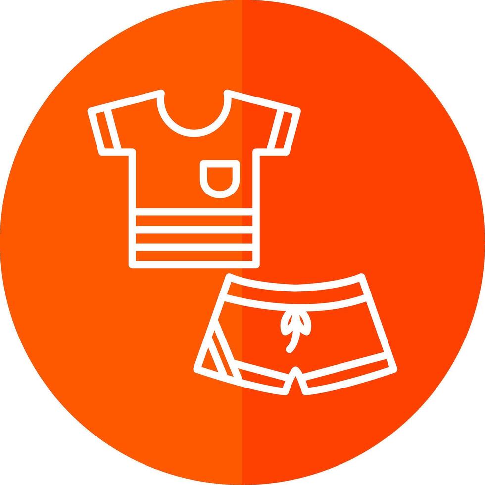 Sportswear Line Red Circle Icon vector