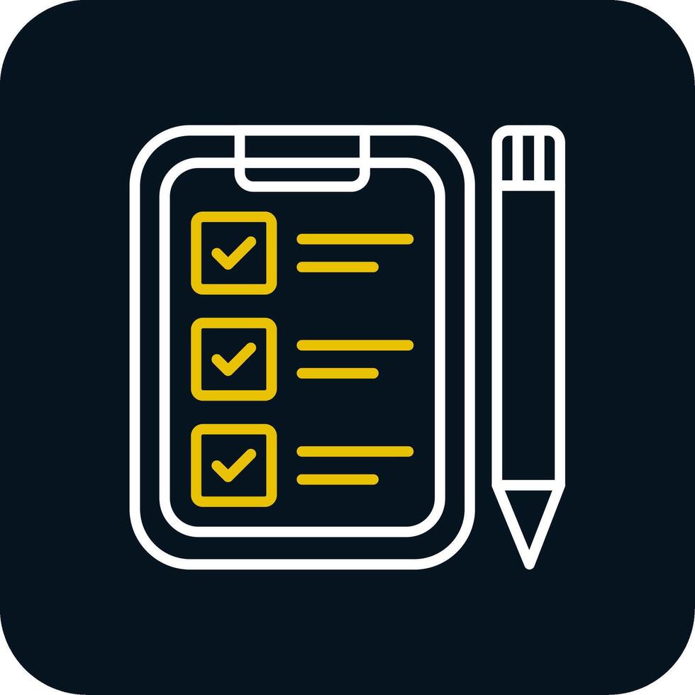 Checklist Line Red Circle Icon vector