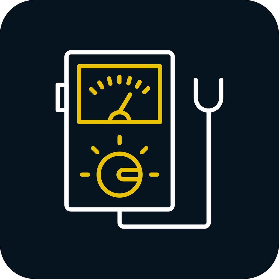 Tester Line Red Circle Icon vector