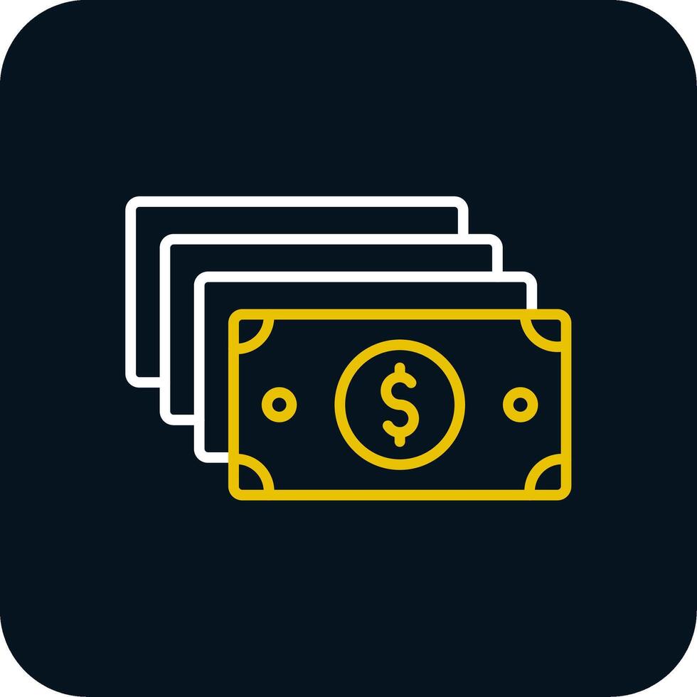Money Line Red Circle Icon vector