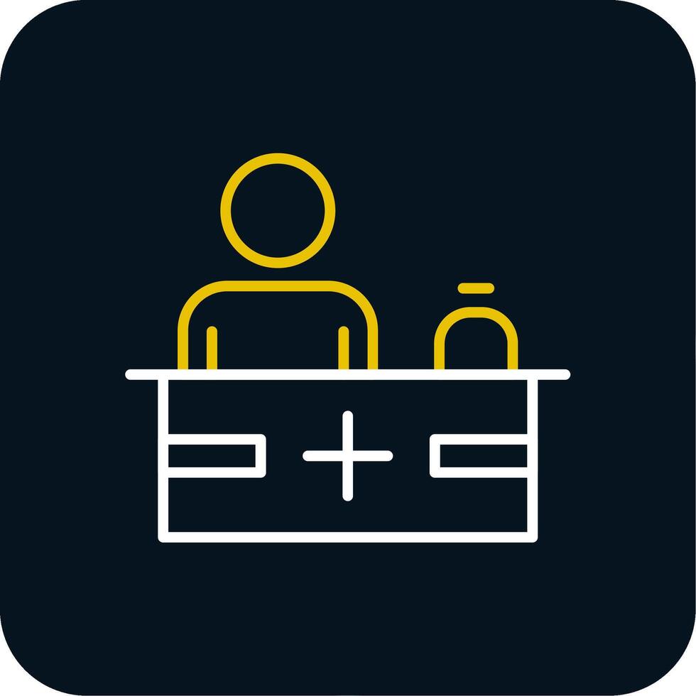 Reception Line Red Circle Icon vector