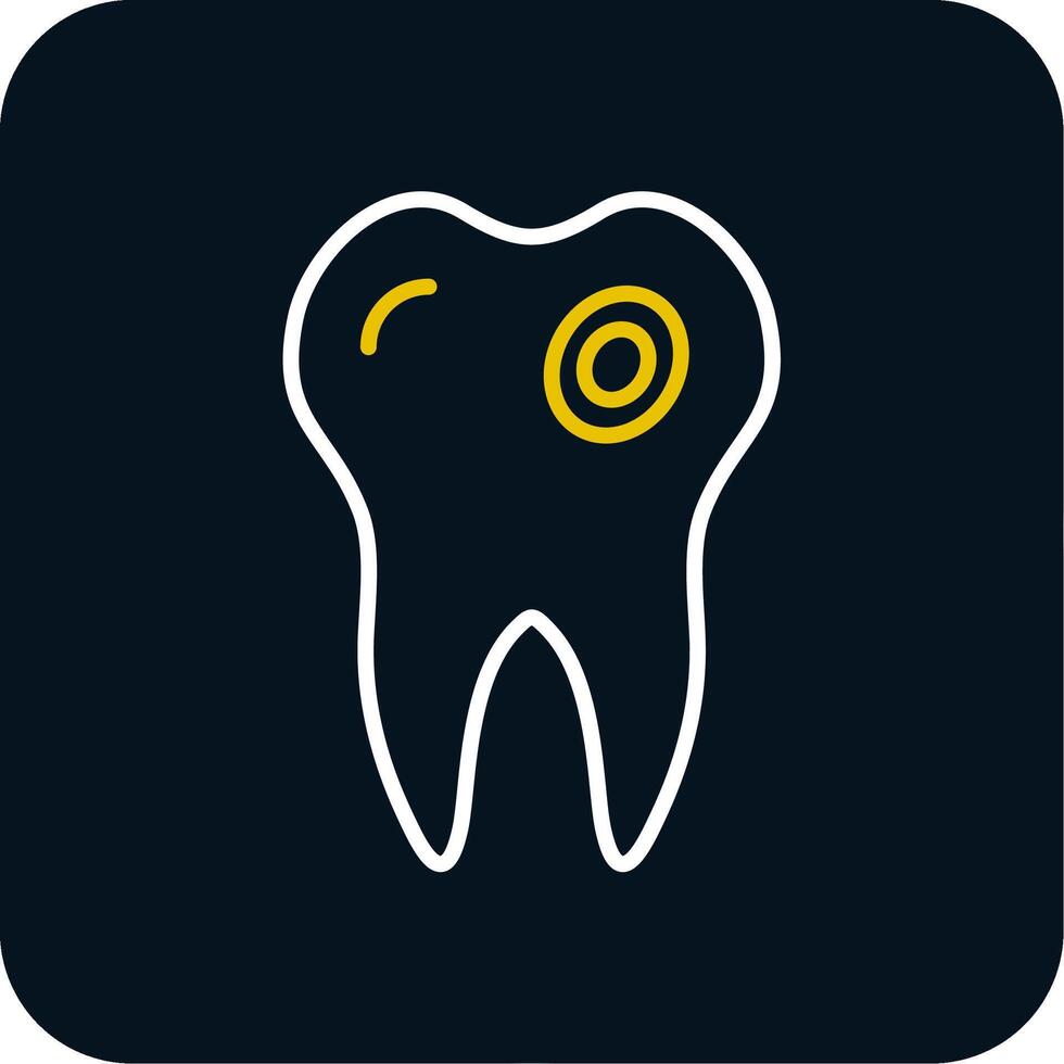 Caries Line Red Circle Icon vector