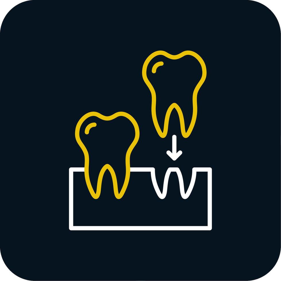 Implants Line Red Circle Icon vector