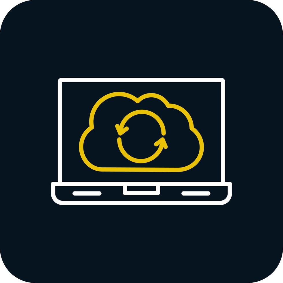 Syncronization Line Red Circle Icon vector