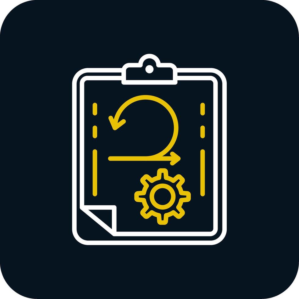 Agile Line Red Circle Icon vector