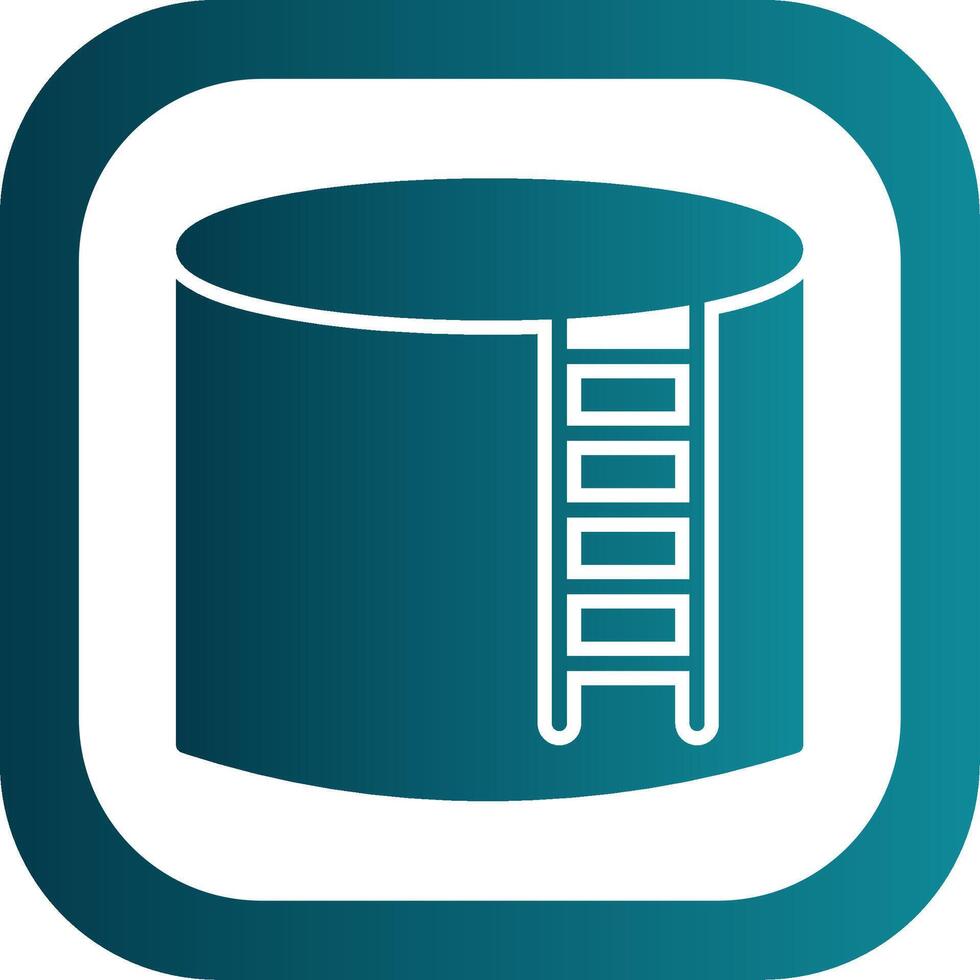 Storage Tank Glyph Gradient Corner Icon vector
