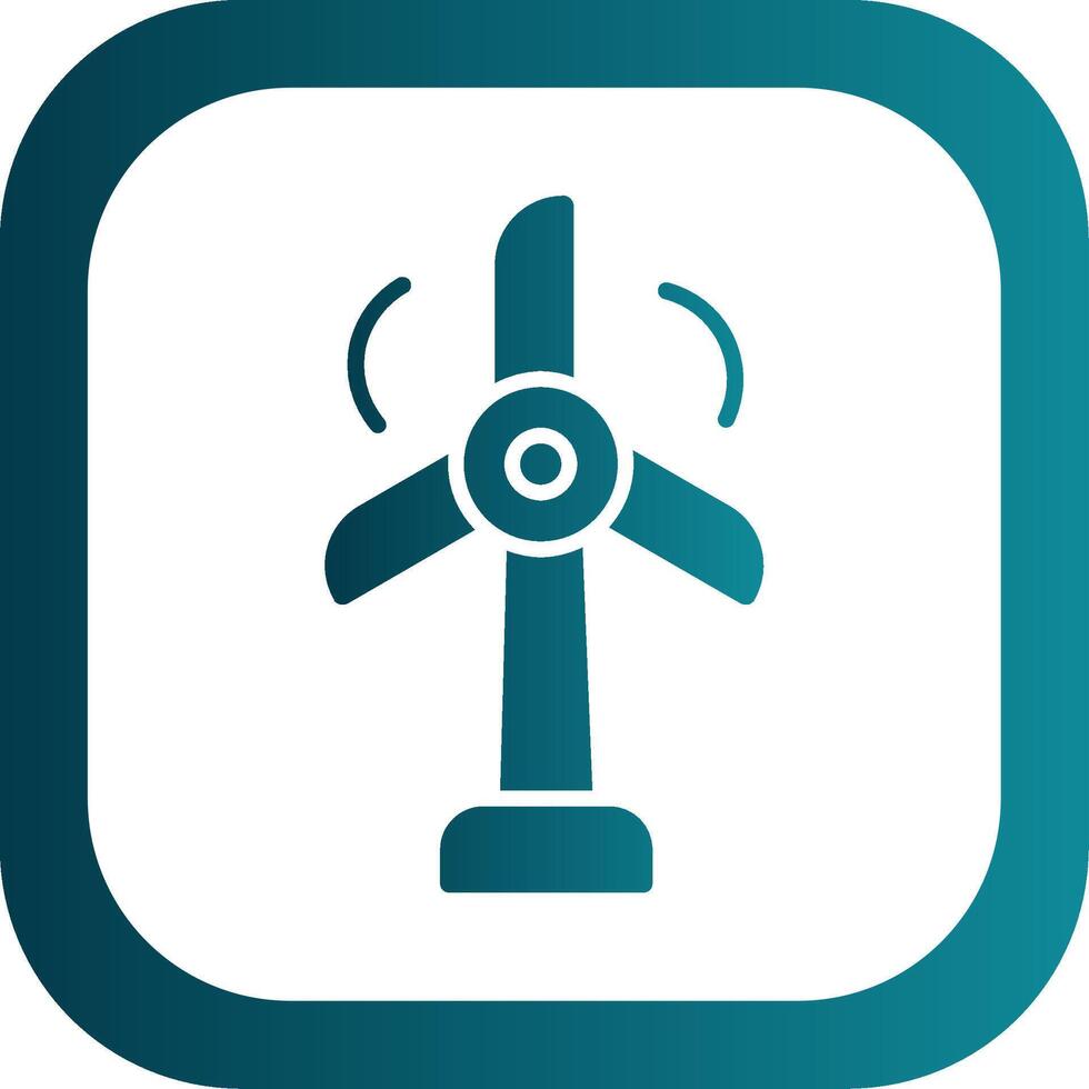 Wind Turbine Glyph Gradient Corner Icon vector