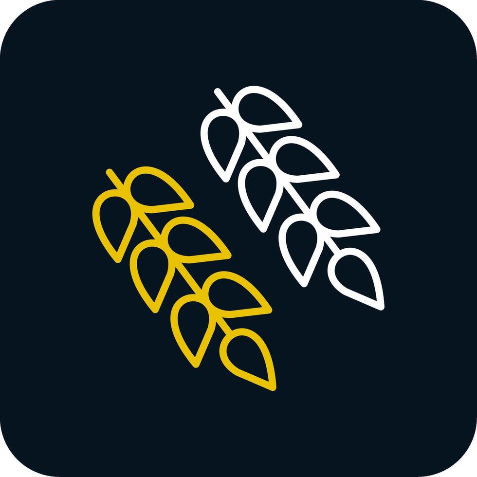 Wheat Line Red Circle Icon vector