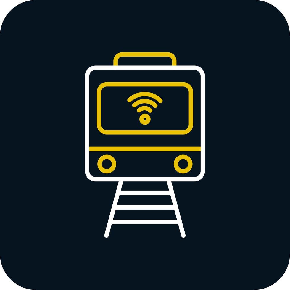 Train Line Red Circle Icon vector
