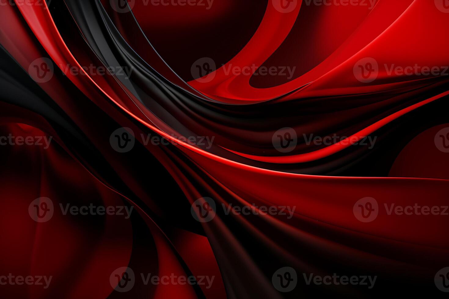 Abstract 3d black and red design with wave photo