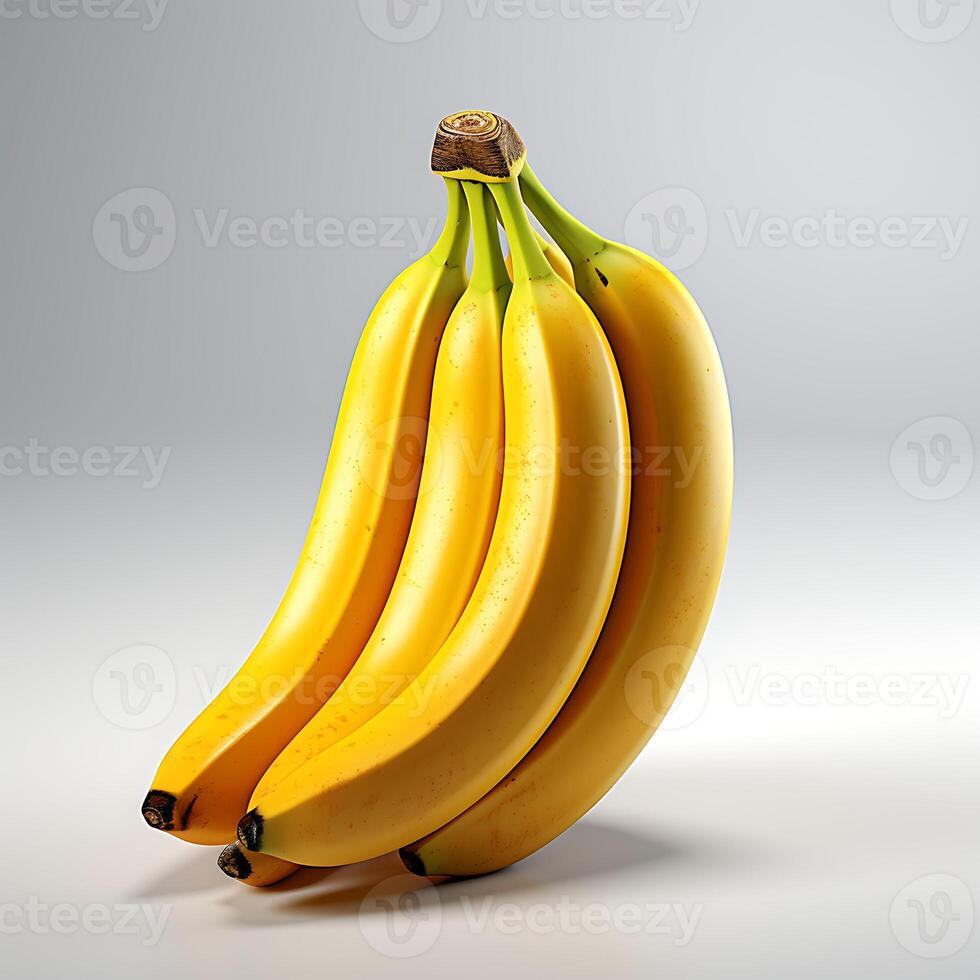 Banana cluster isolated on white photo