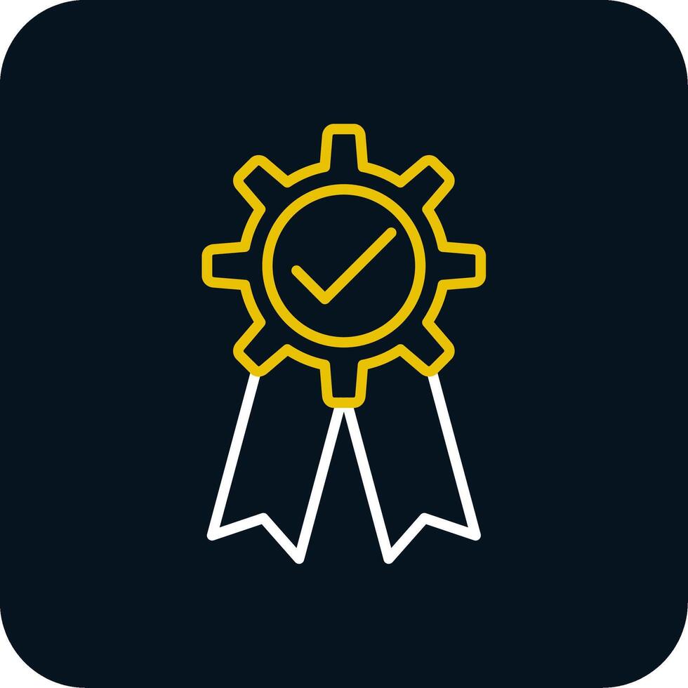 Quality Assurance Line Red Circle Icon vector