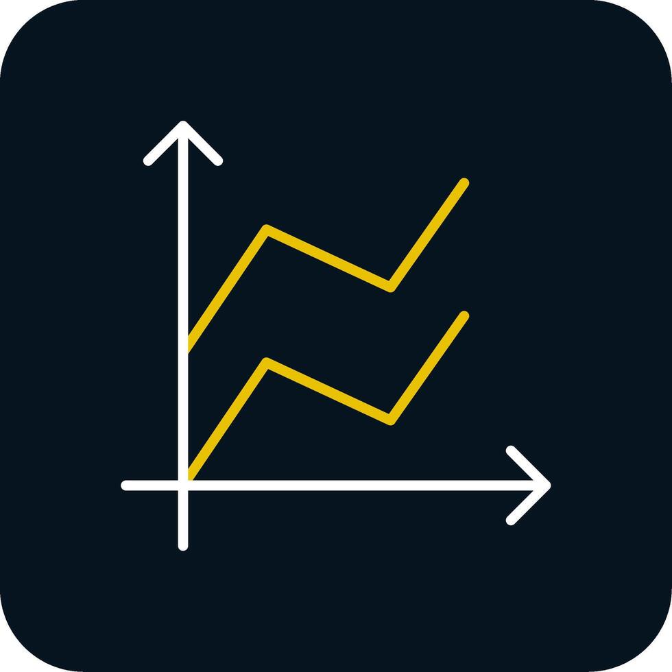 Area Graph Line Red Circle Icon vector