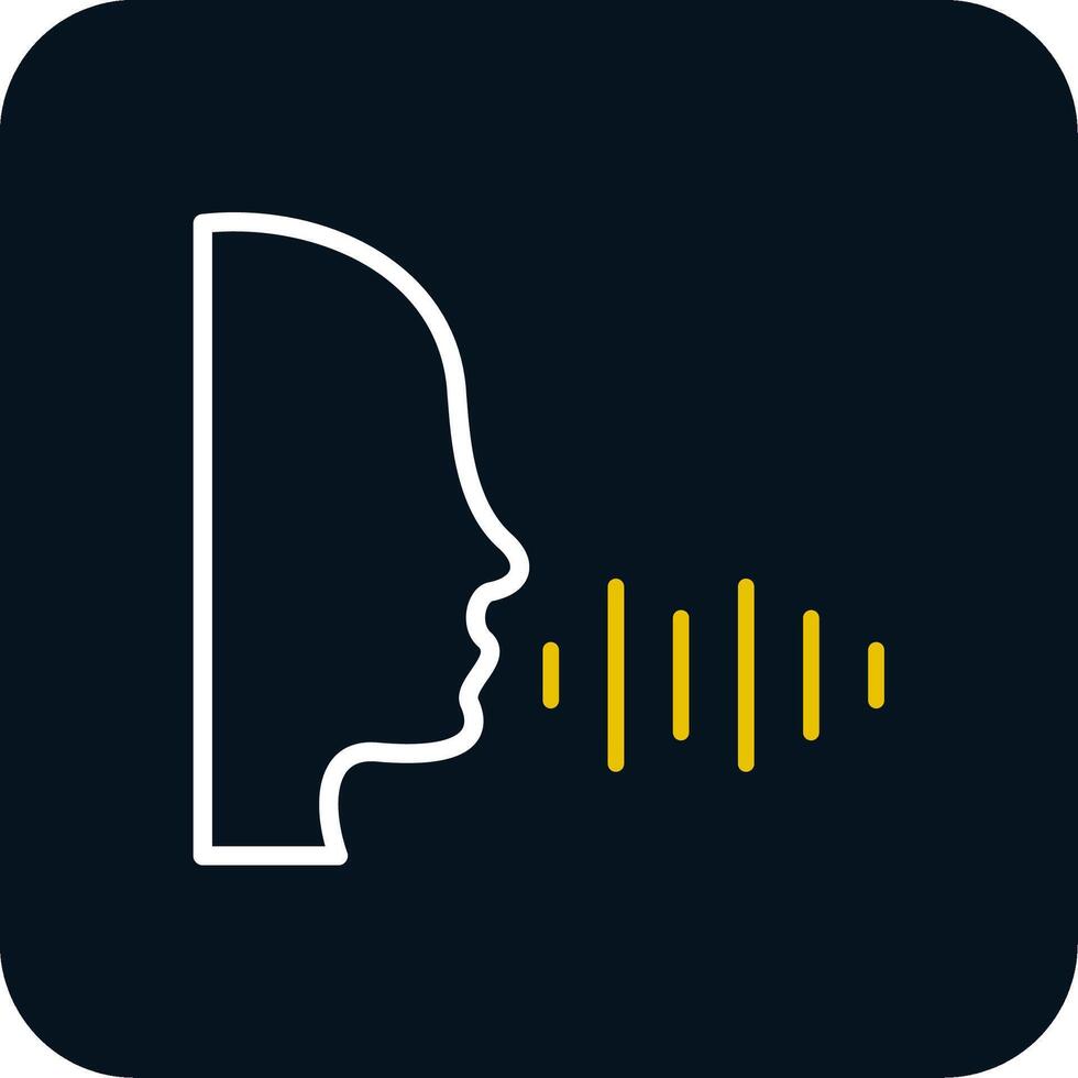 Voice Recording Line Red Circle Icon vector