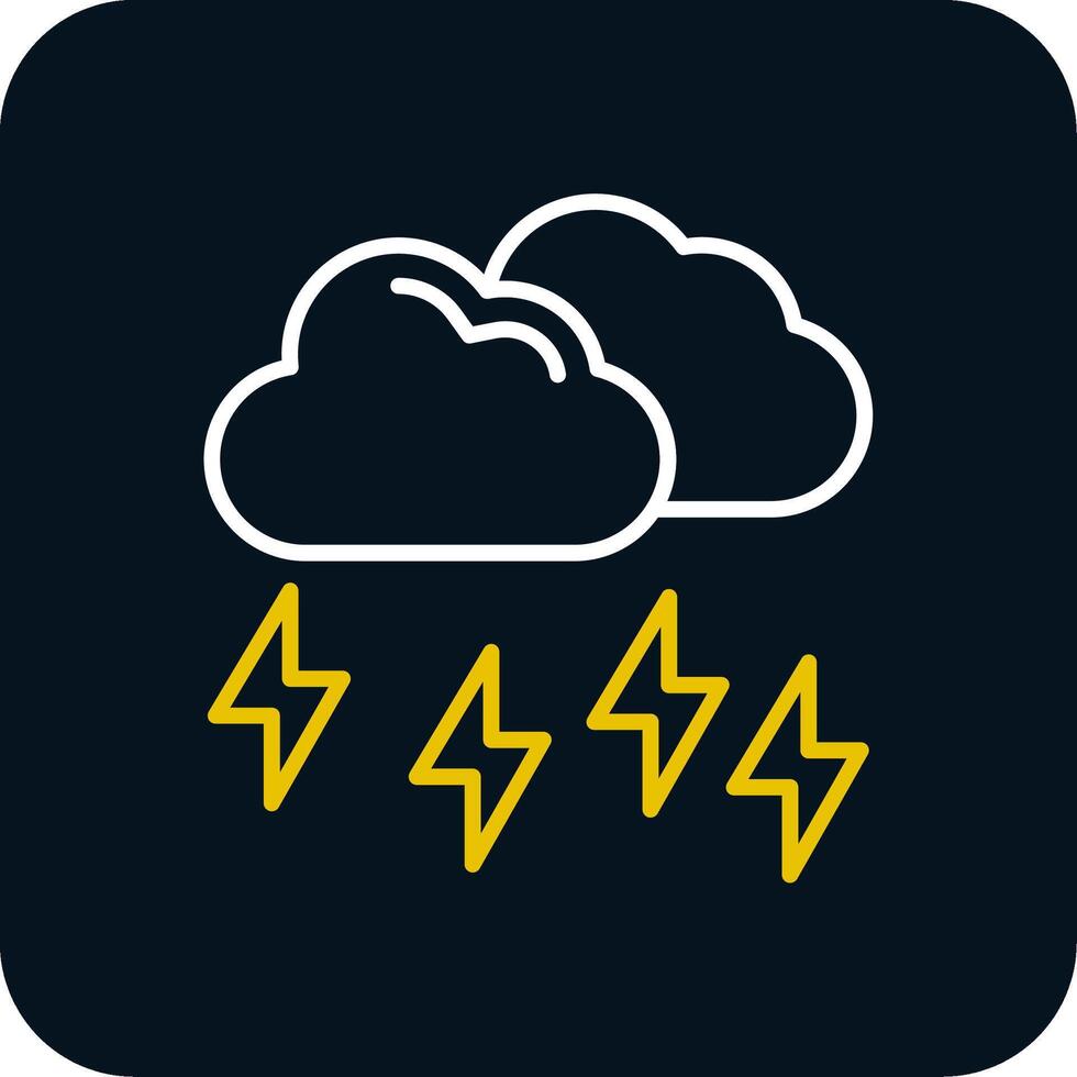 Rain Line Red Circle Icon vector
