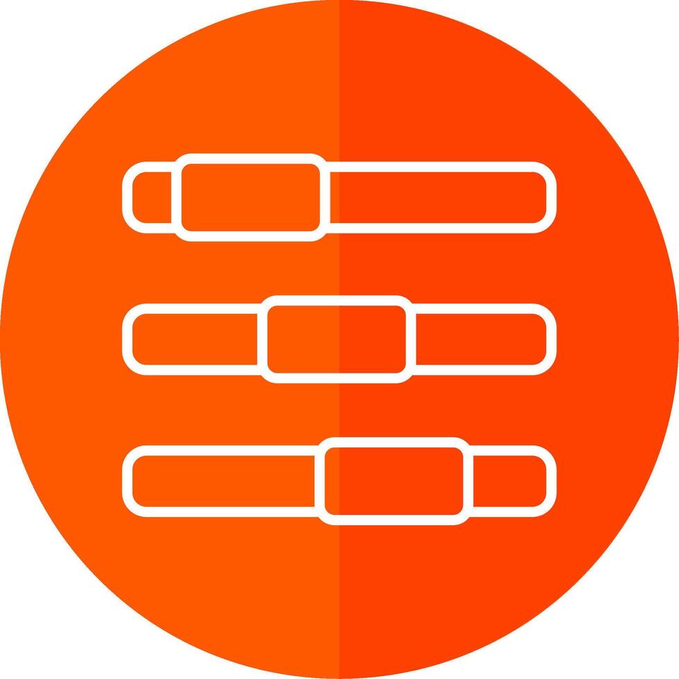 Progress Bar Line Red Circle Icon vector