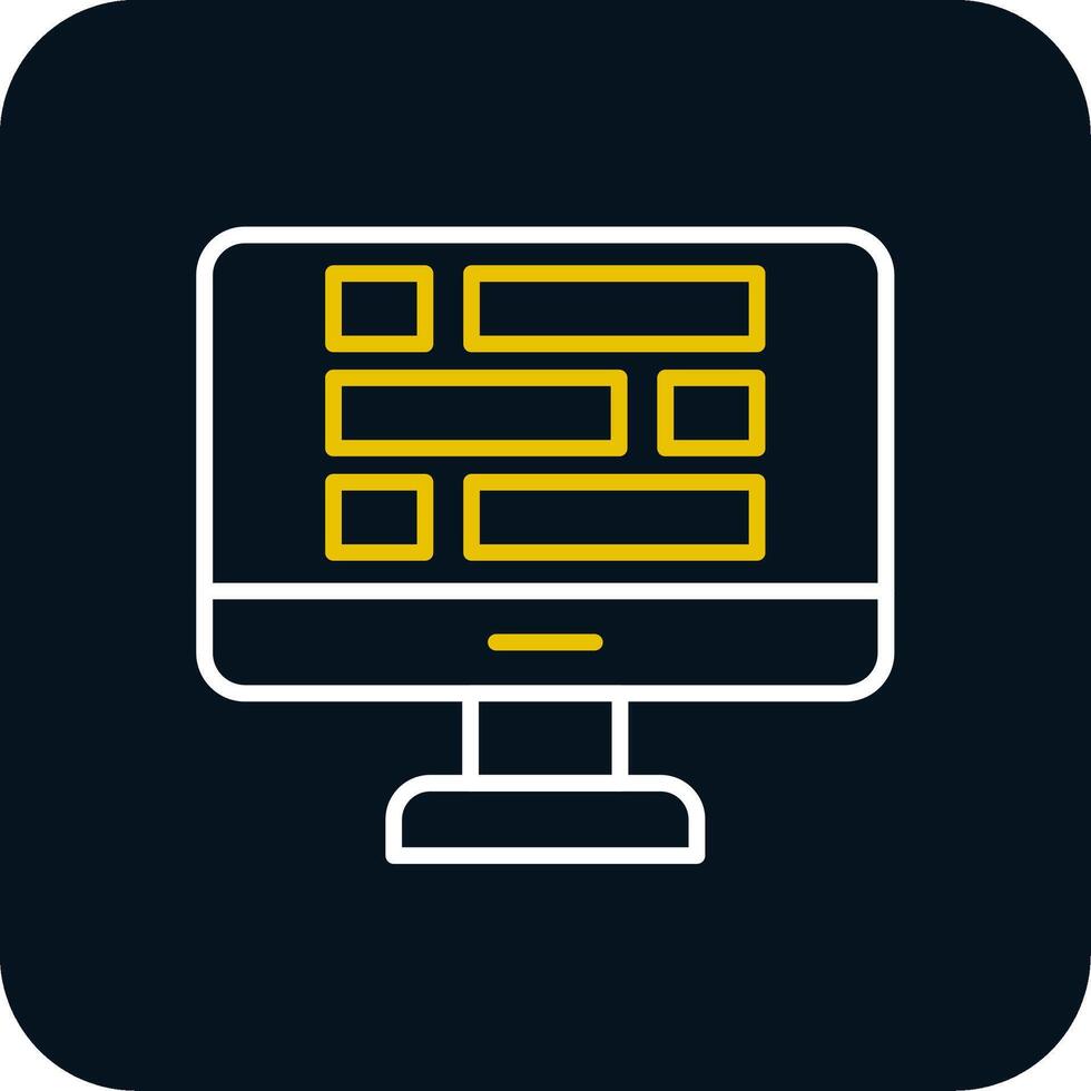 Dashboard Line Red Circle Icon vector