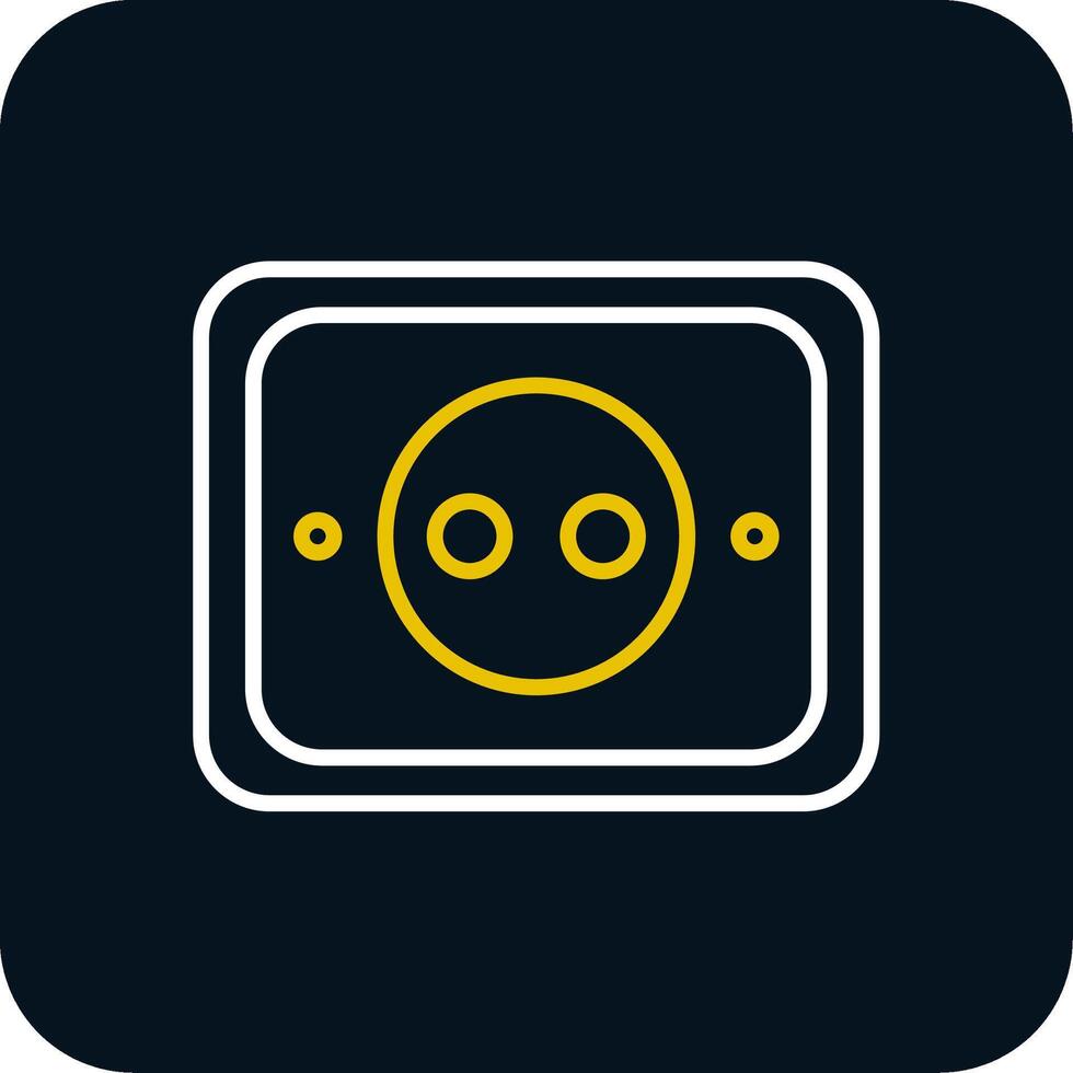 Socket Line Red Circle Icon vector
